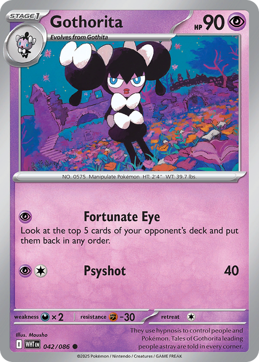 Gothorita 42/86 Common | White Flare | Pokemon Card