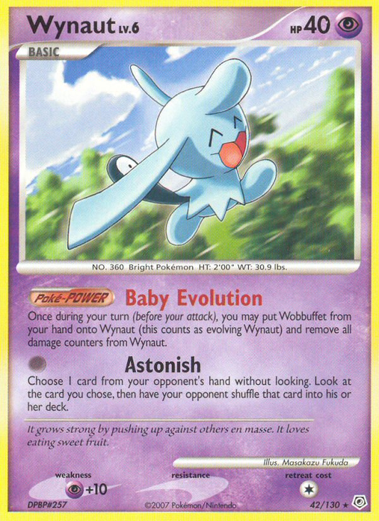 Wynaut 42/130 Rare | Diamond & Pearl | Pokemon Card