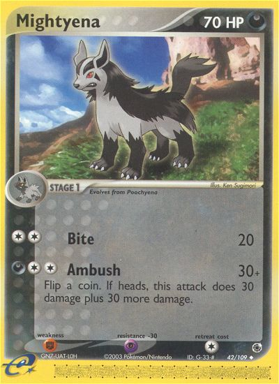 Mightyena 42/109 Uncommon | Ruby & Sapphire | Pokemon Card