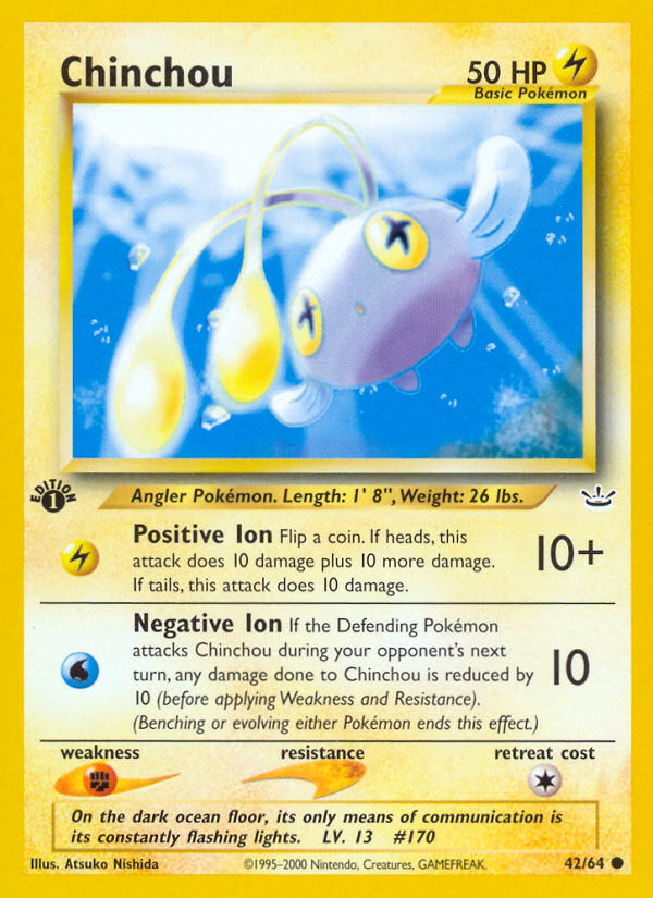 Chinchou 42/64 Common | Neo Revelation | Pokemon Card