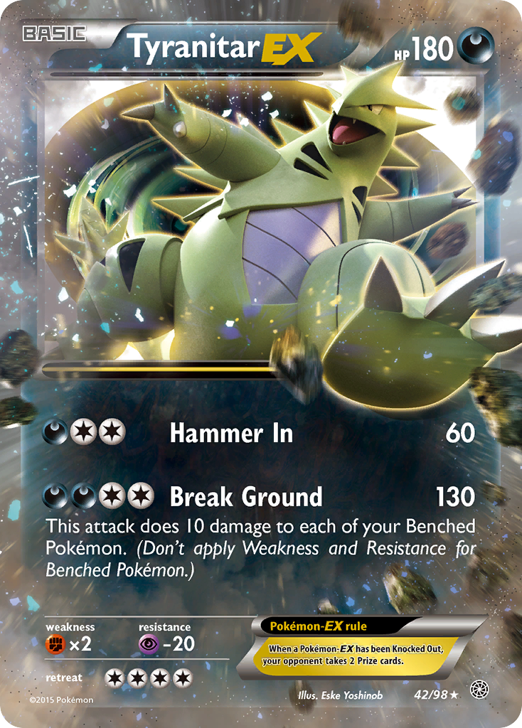 Tyranitar-EX 42/98 Rare Holo EX | Ancient Origins | Pokemon Card