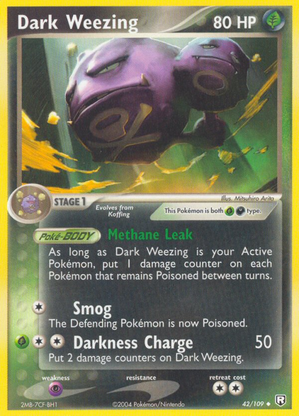 Dark Weezing 42/109 Uncommon | Team Rocket Returns | Pokemon Card