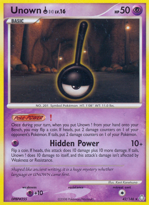 Unown [!] 42/146 Rare | Legends Awakened | Pokemon Card