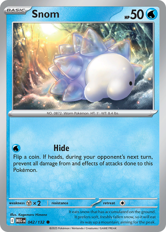 Snom 42/132 Common | Mega Evolution | Pokemon Card