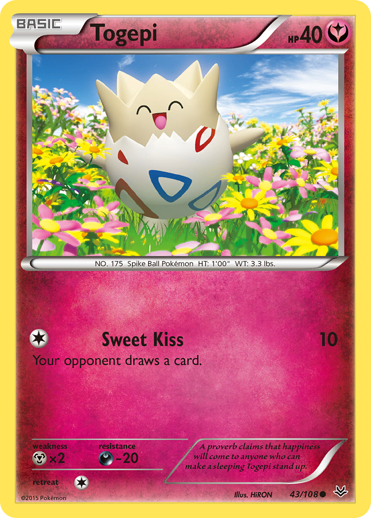 Togepi 43/108 Common | Roaring Skies | Pokemon Card
