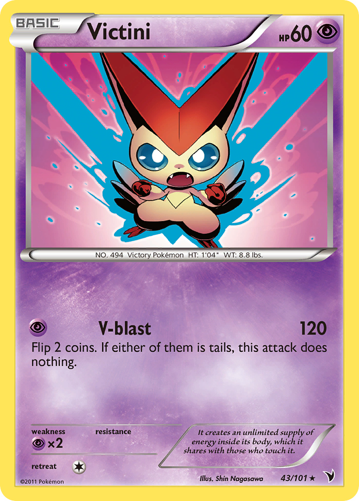 Victini 43/101 Rare | Noble Victories | Pokemon Card