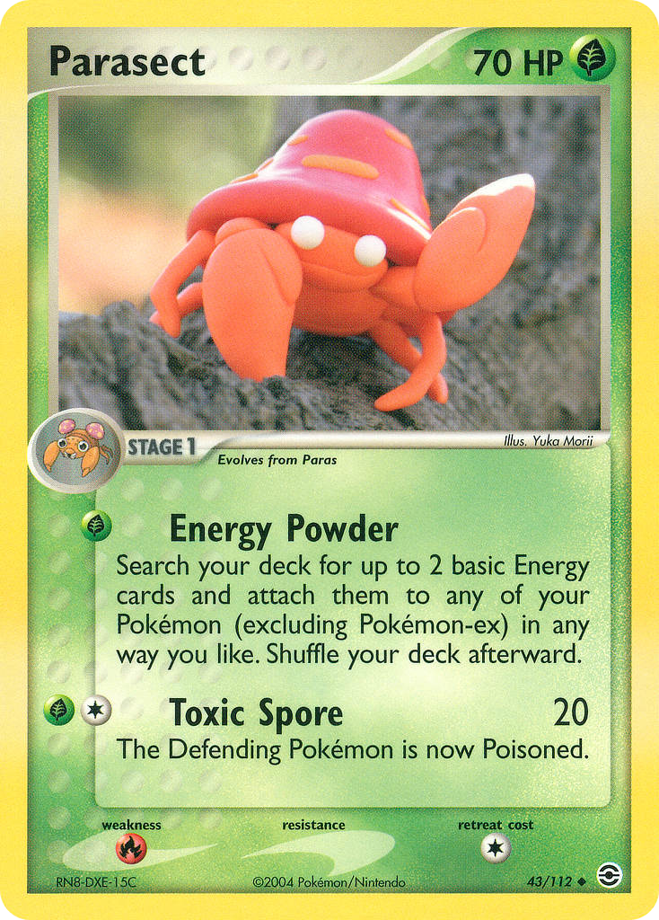 Parasect 43/112 Uncommon | FireRed & LeafGreen | Pokemon Card
