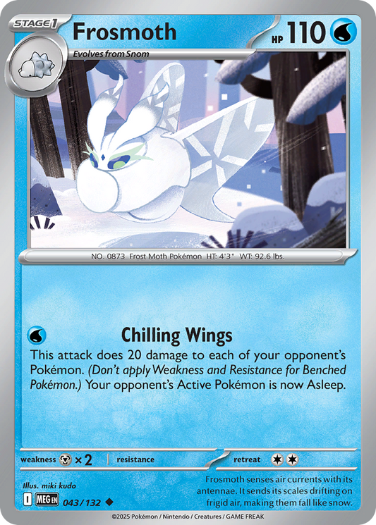 Frosmoth 43/132 Uncommon | Mega Evolution | Pokemon Card