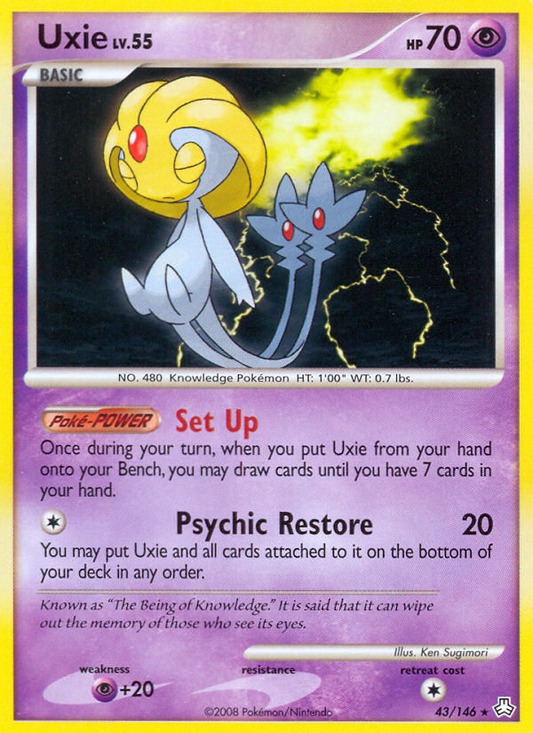 Uxie 43/146 Rare | Legends Awakened | Pokemon Card