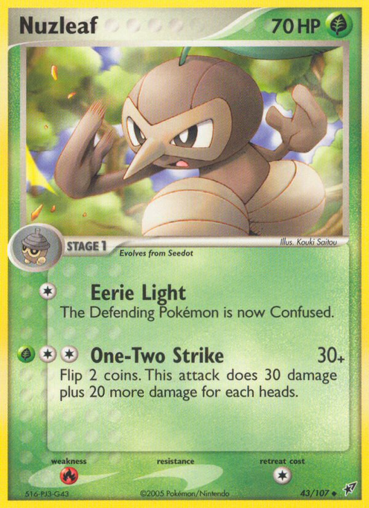 Nuzleaf 43/107 Uncommon | Deoxys | Pokemon Card