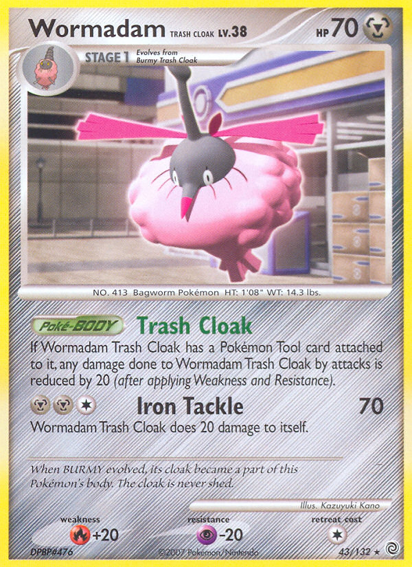 Wormadam Trash Cloak 43/132 Rare | Secret Wonders | Pokemon Card