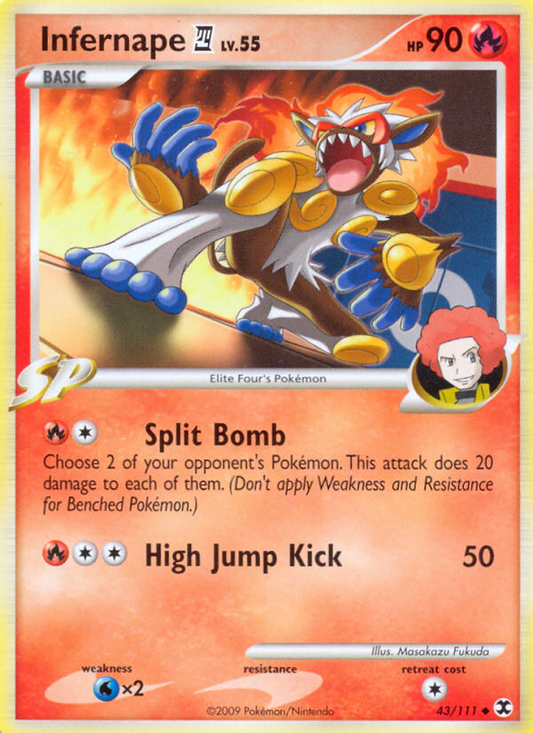 Infernape E4 43/111 Uncommon | Rising Rivals | Pokemon Card