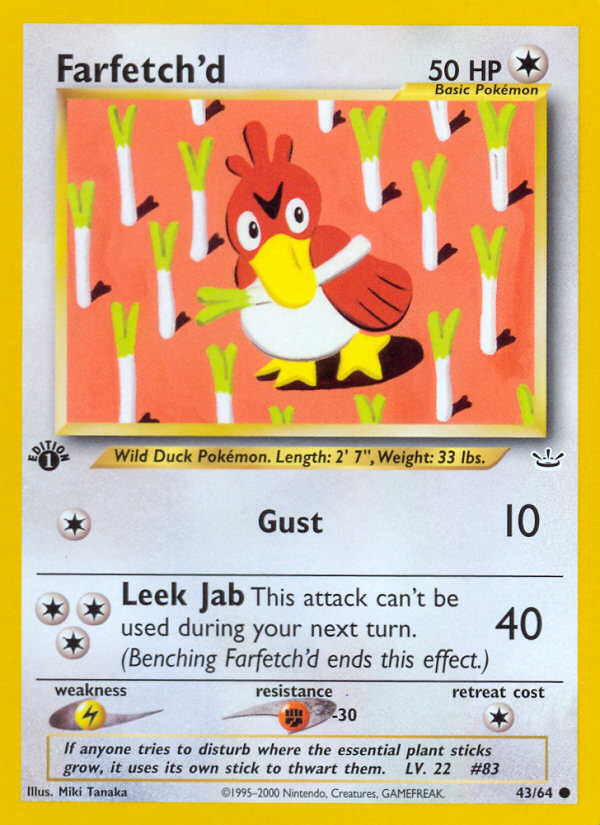 Farfetch'd 43/64 Common | Neo Revelation | Pokemon Card