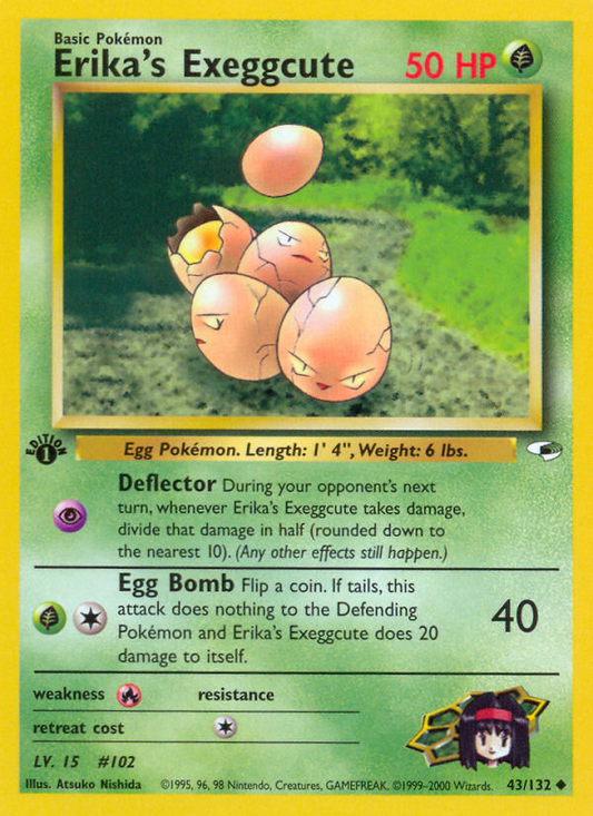 Erika's Exeggcute 43/132 Uncommon | Gym Heroes | Pokemon Card