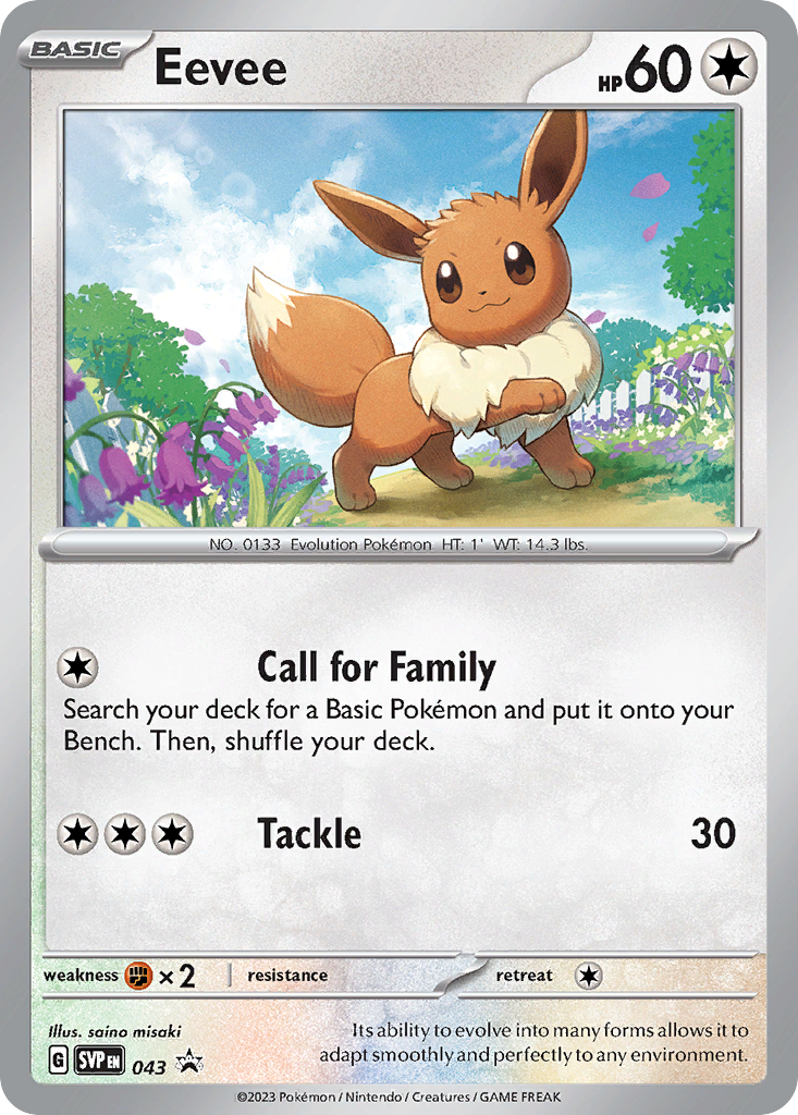 Eevee #43 Promo | Scarlet & Violet Black Star Promos | Pokemon Card