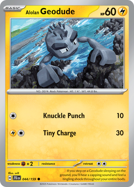 Alolan Geodude 44/159 Common | Journey Together | Pokemon Card