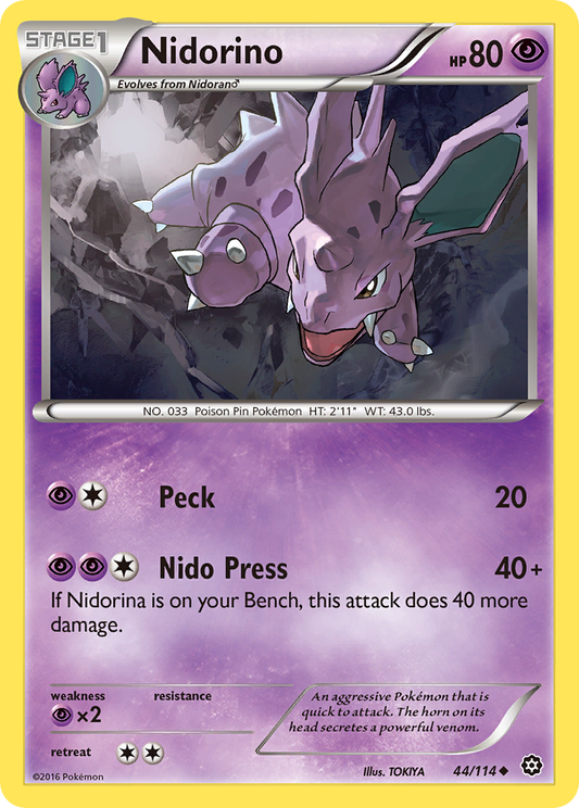 Nidorino 44/114 Uncommon | Steam Siege | Pokemon Card