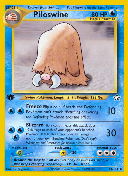 Piloswine 44/111 Uncommon | Neo Genesis | Pokemon Card