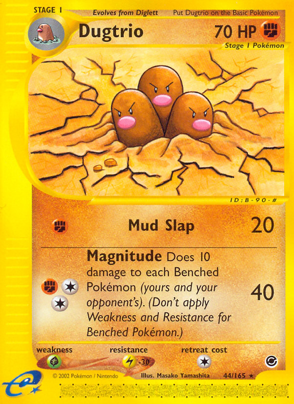 Dugtrio 44/165 Rare | Expedition Base Set | Pokemon Card