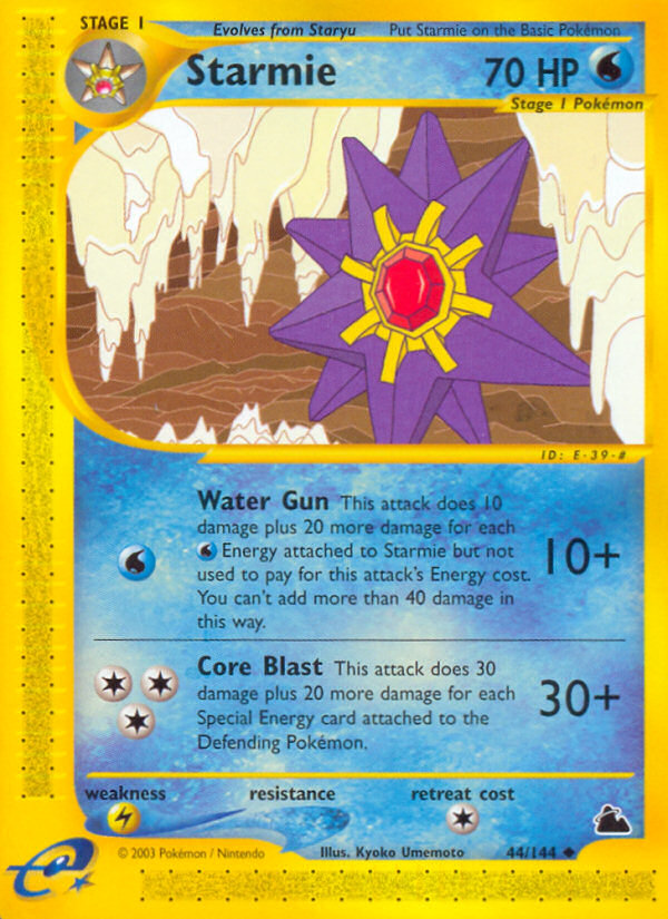 Starmie 44/144 Uncommon | Skyridge | Pokemon Card
