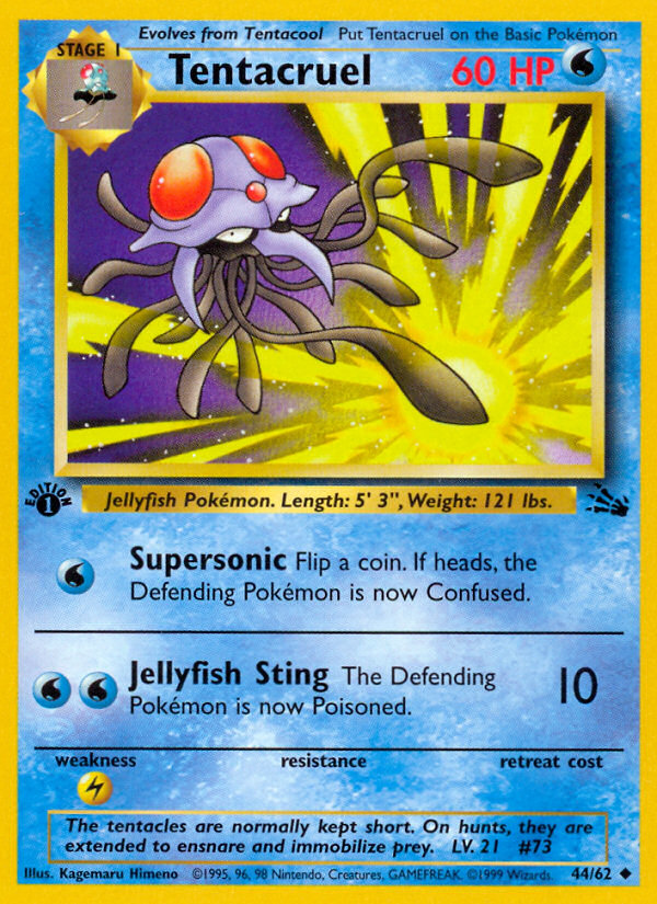 Tentacruel 44/62 Uncommon | Fossil | Pokemon Card