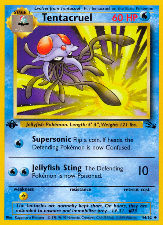 Tentacruel 44/62 Uncommon | Fossil | Pokemon Card