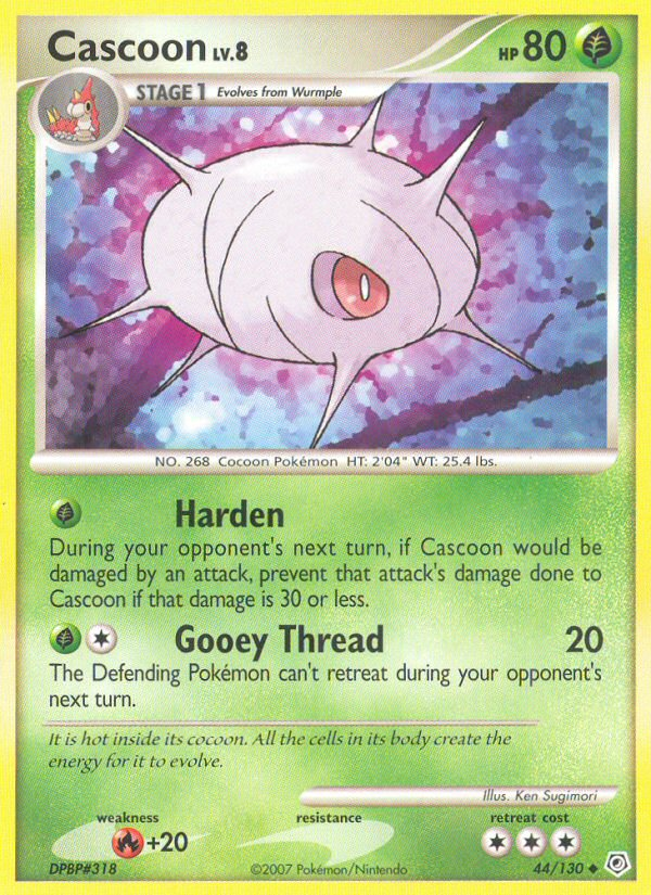 Cascoon 44/130 Uncommon | Diamond & Pearl | Pokemon Card