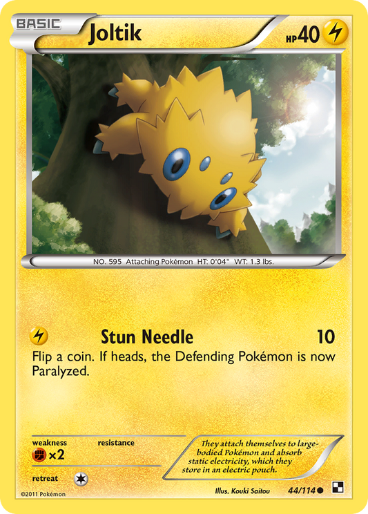Joltik 44/114 Common | Black & White | Pokemon Card