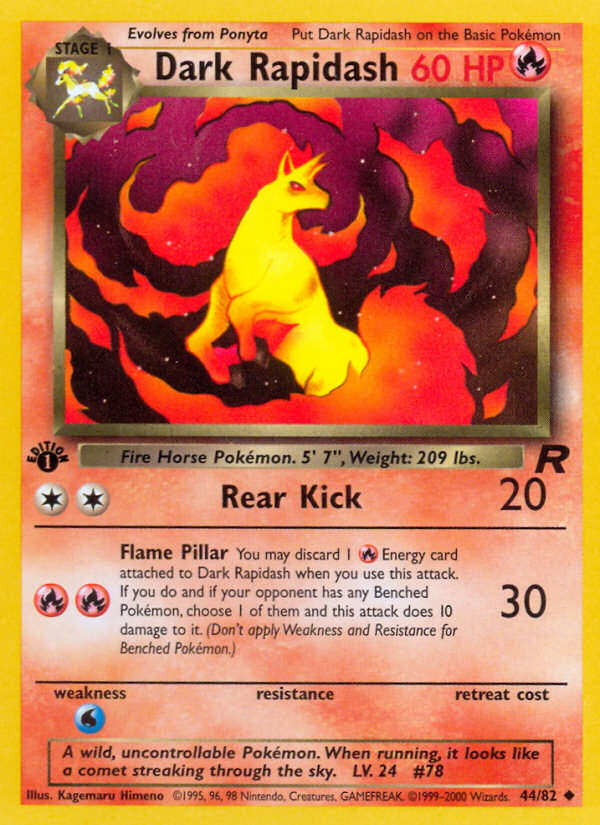 Dark Rapidash 44/82 Uncommon | Team Rocket | Pokemon Card