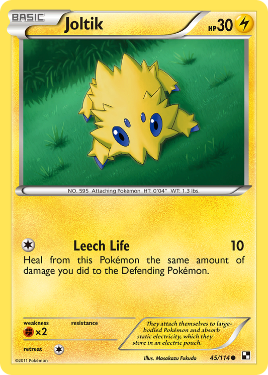 Joltik 45/114 Common | Black & White | Pokemon Card