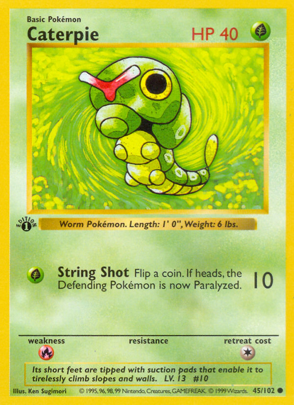 Caterpie 45/102 Common | Base | Pokemon Card