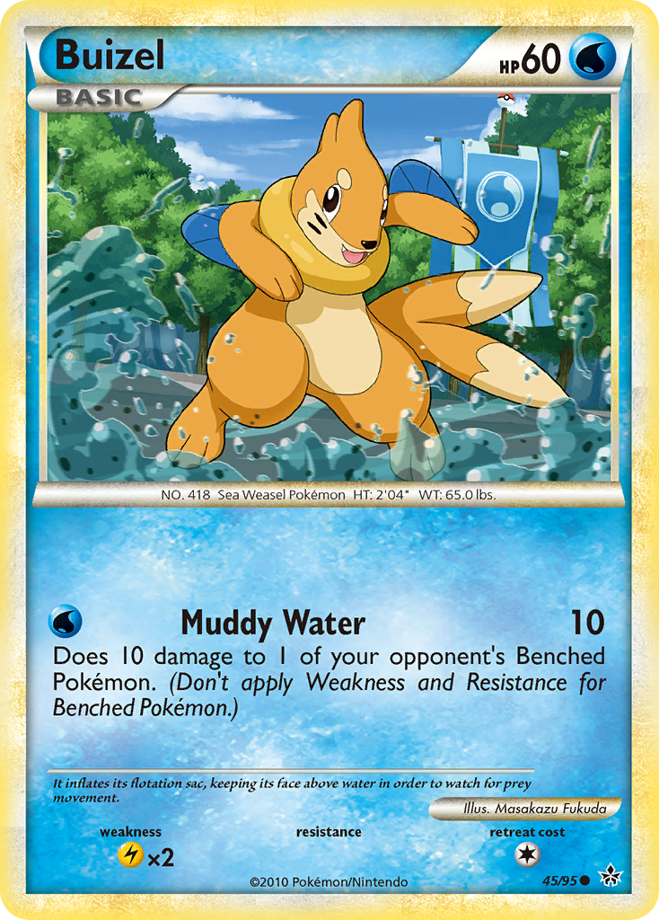 Buizel 45/95 Common | HS—Unleashed | Pokemon Card