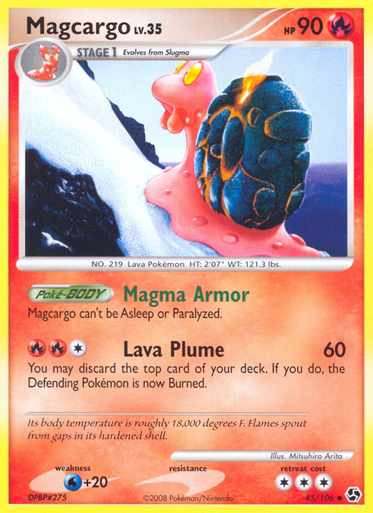 Magcargo 45/106 Uncommon | Great Encounters | Pokemon Card
