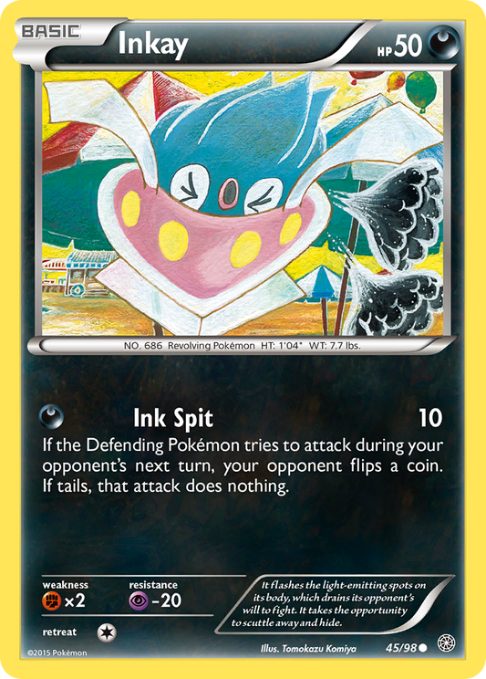 Inkay 45/98 Common | Ancient Origins | Pokemon Card