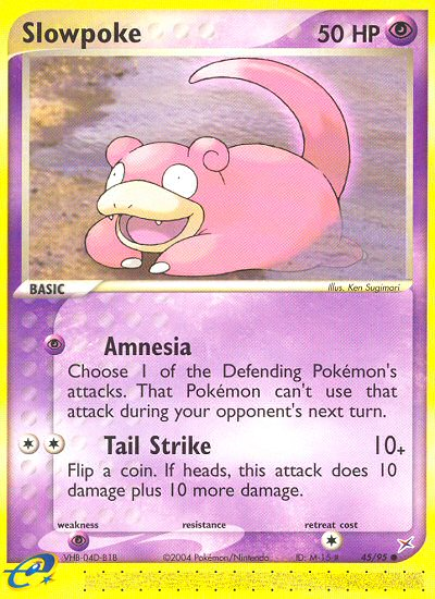 Slowpoke 45/95 Common | Team Magma vs Team Aqua | Pokemon Card