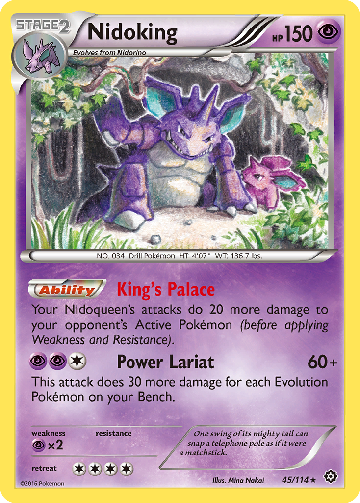 Nidoking 45/114 Rare | Steam Siege | Pokemon Card