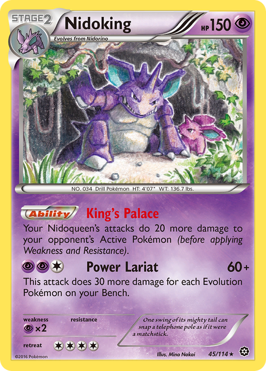 Nidoking 45/114 Rare | Steam Siege | Pokemon Card