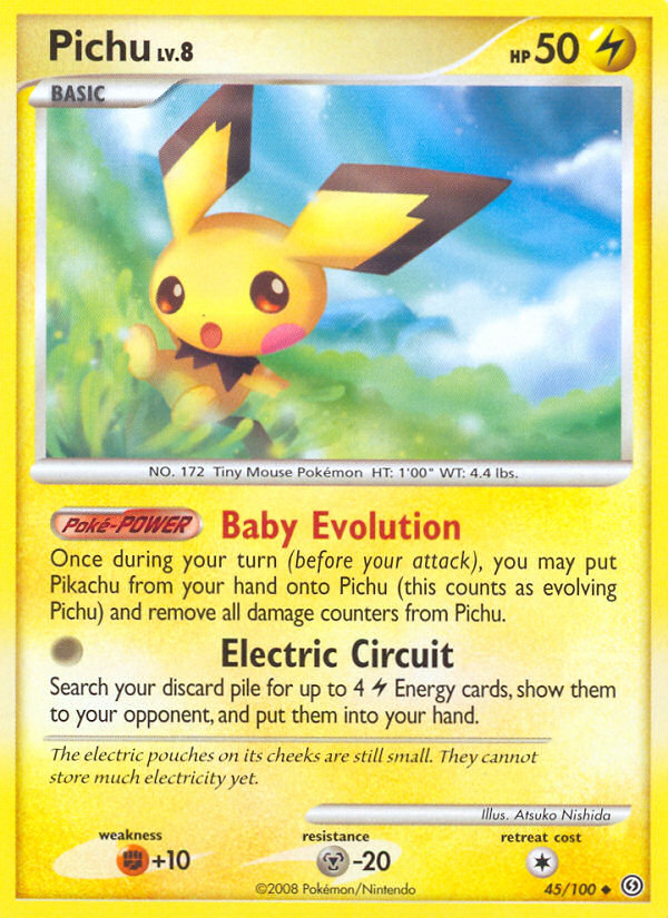 Pichu 45/100 Uncommon | Stormfront | Pokemon Card