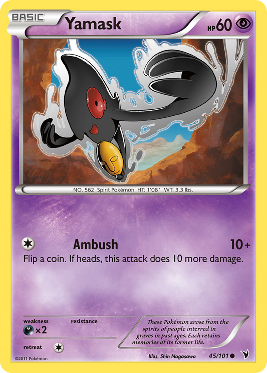 Yamask 45/101 Common | Noble Victories | Pokemon Card