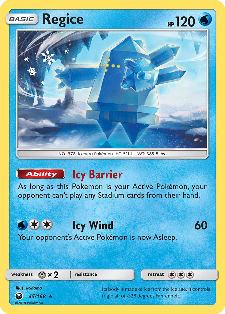 Regice 45/168 Rare | Celestial Storm | Pokemon Card