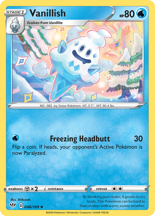Vanillish 46/189 Uncommon | Darkness Ablaze | Pokemon Card