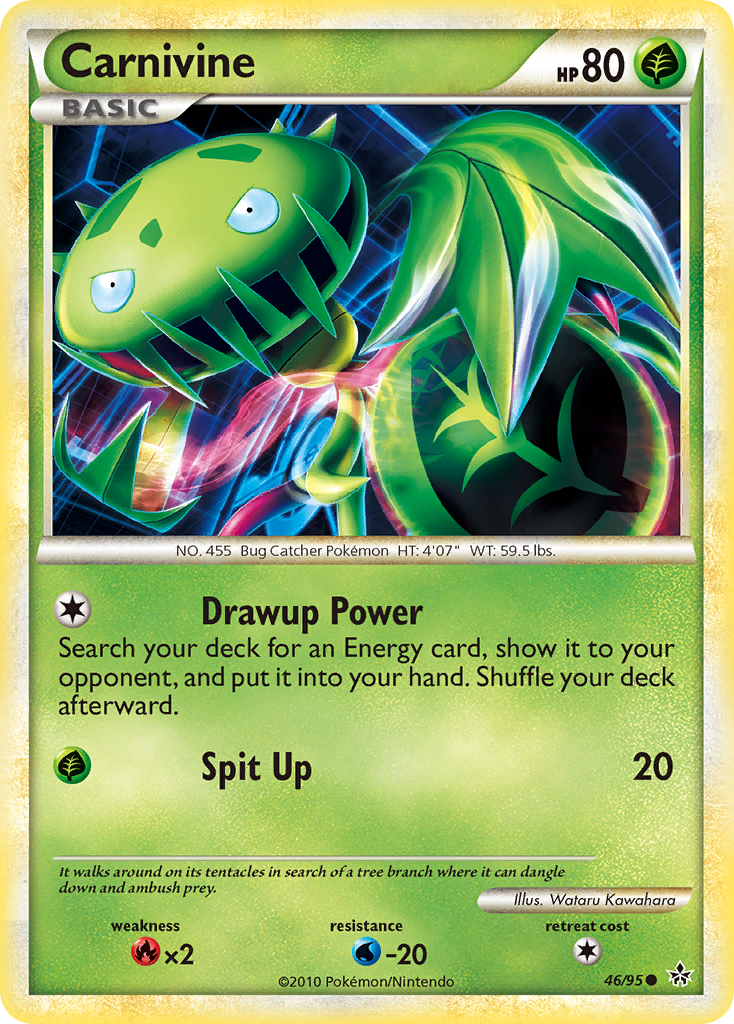 Carnivine 46/95 Common | HS—Unleashed | Pokemon Card