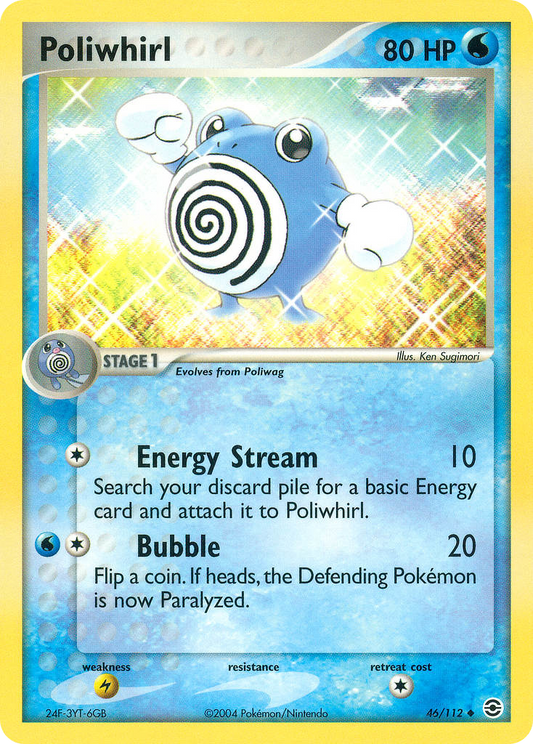 Poliwhirl 46/112 Uncommon | FireRed & LeafGreen | Pokemon Card