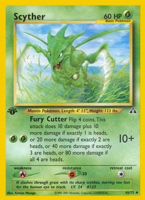 Scyther 46/75 Uncommon | Neo Discovery | Pokemon Card