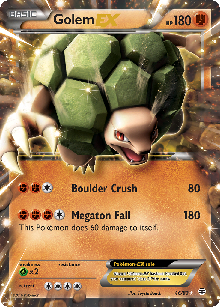 Golem-EX 46/83 Rare Holo EX | Generations | Pokemon Card