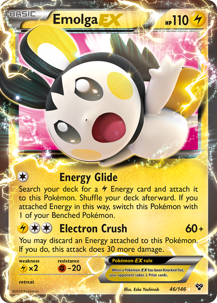 Emolga-EX 46/146 Rare Holo EX | XY | Pokemon Card