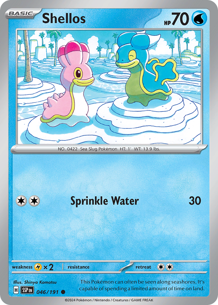 Shellos 46/191 Common | Surging Sparks | Pokemon Card