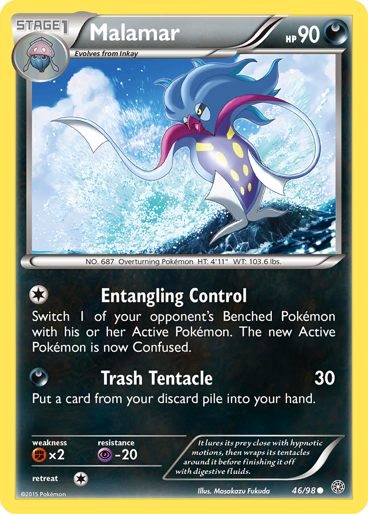 Malamar 46/98 Common | Ancient Origins | Pokemon Card