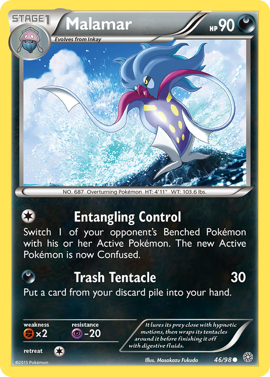 Malamar 46/98 Common | Ancient Origins | Pokemon Card
