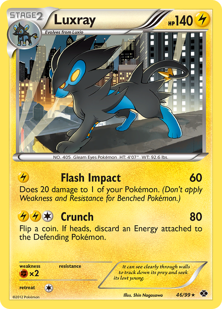 Luxray 46/99 Rare Holo | Next Destinies | Pokemon Card